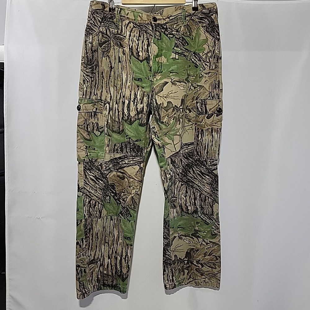 Vintage Walls Realtree Pants Mens Large Camo Cargo USA Made Regular Double Knee